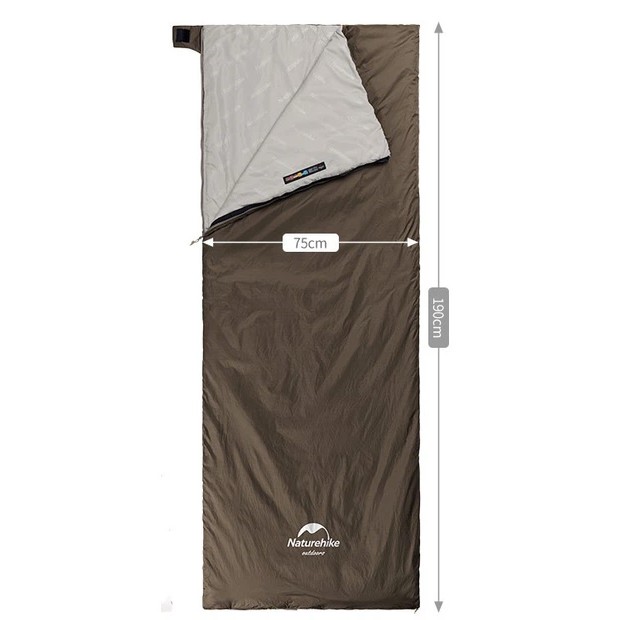 Спальник надлегкий Naturehike Summer LW180 NH21MSD09 (15°C), p-p M, лівий, коричневий Фото 2